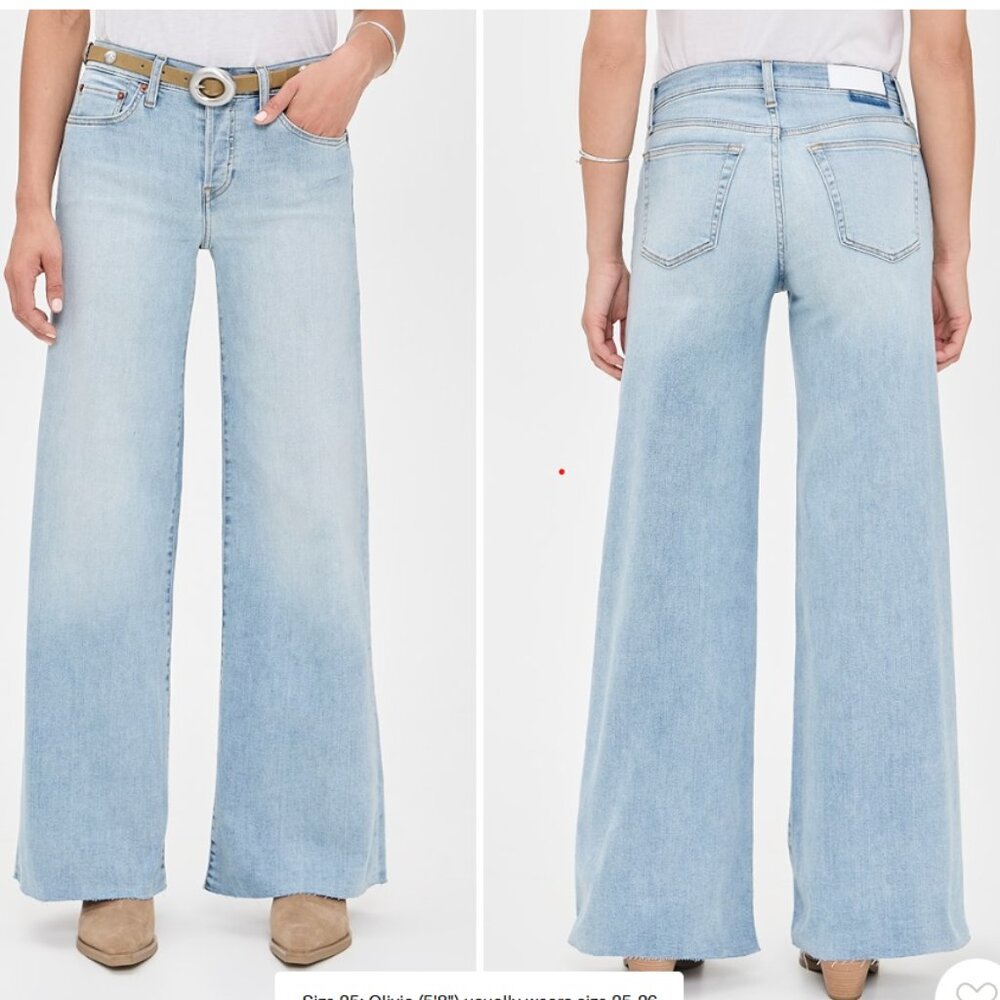 RE/DONE Mid Rise Palazzo Jeans